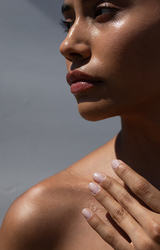 Image capturing the undeniable glow of a girl's skin, nurtured by our all-natural skincare—rich in tallow, organic, and devoid of toxins and phthalates