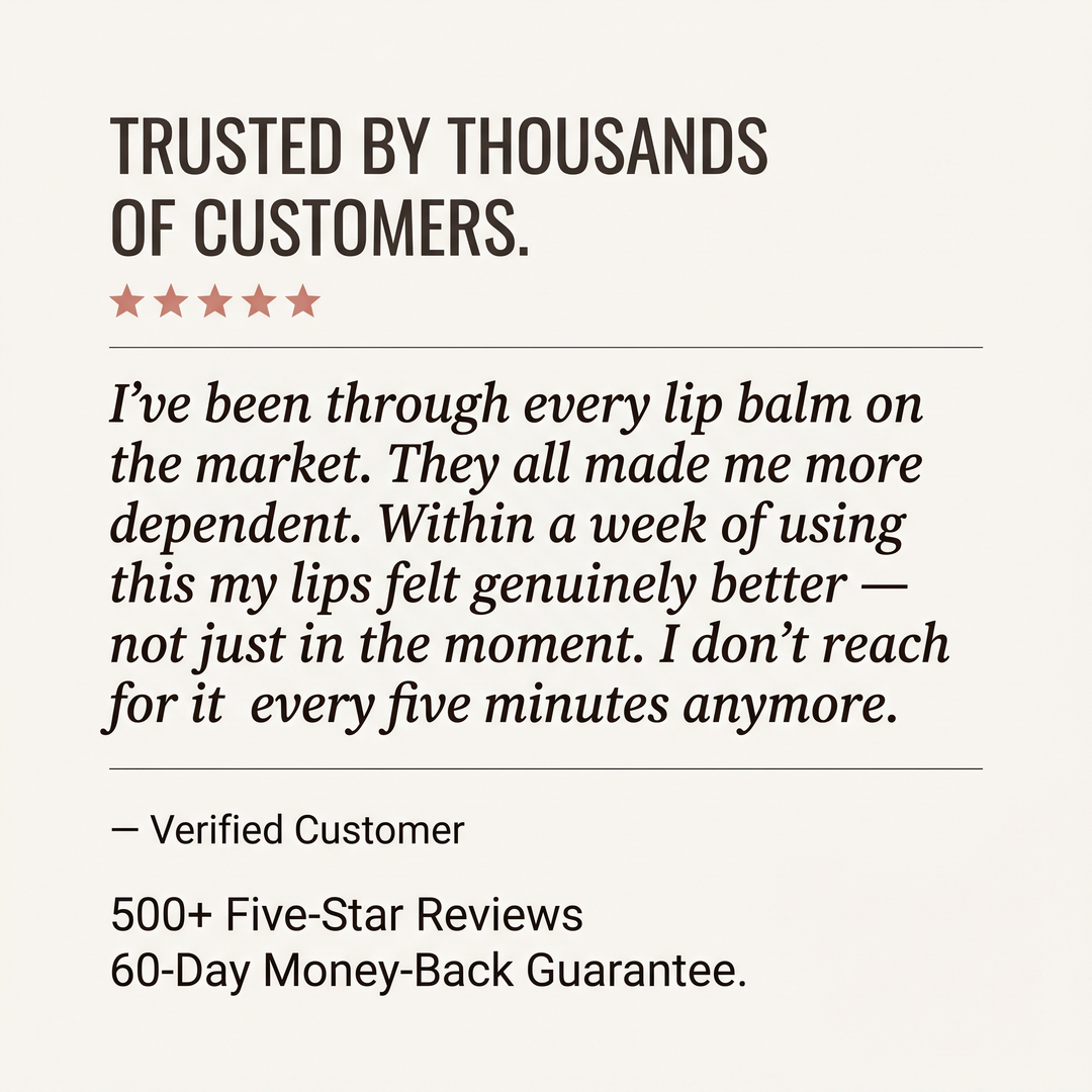 Customer review of Tau Tau tallow lip balm for dry, chapped lips