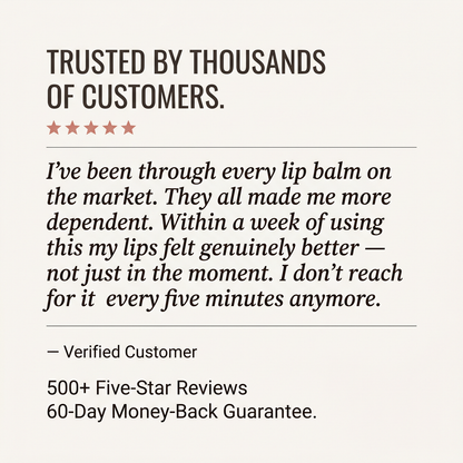 Customer review of Tau Tau tallow lip balm for dry, chapped lips