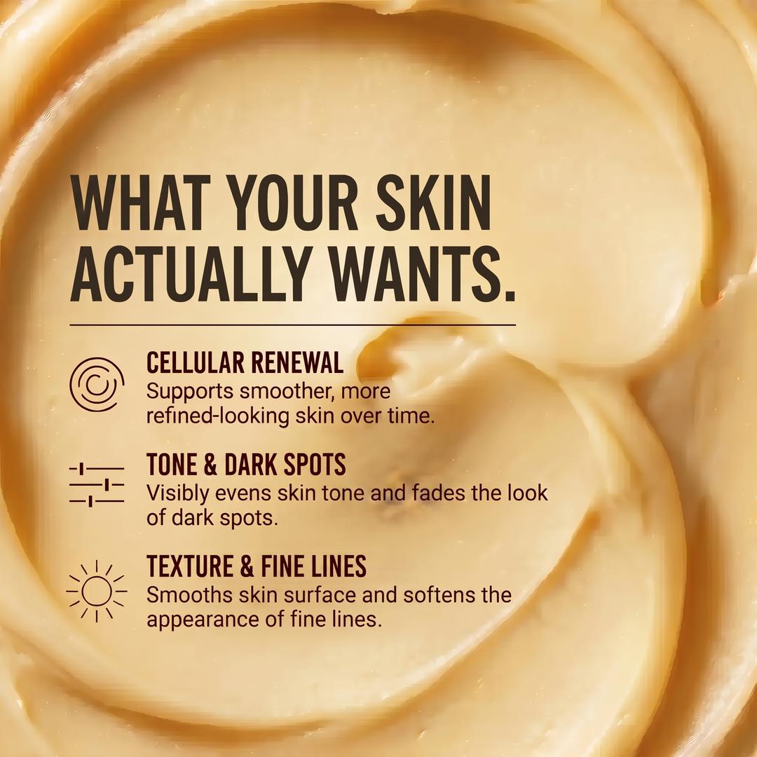 Youth Alchemy serum texture close-up — whipped grass-fed tallow with bakuchiol