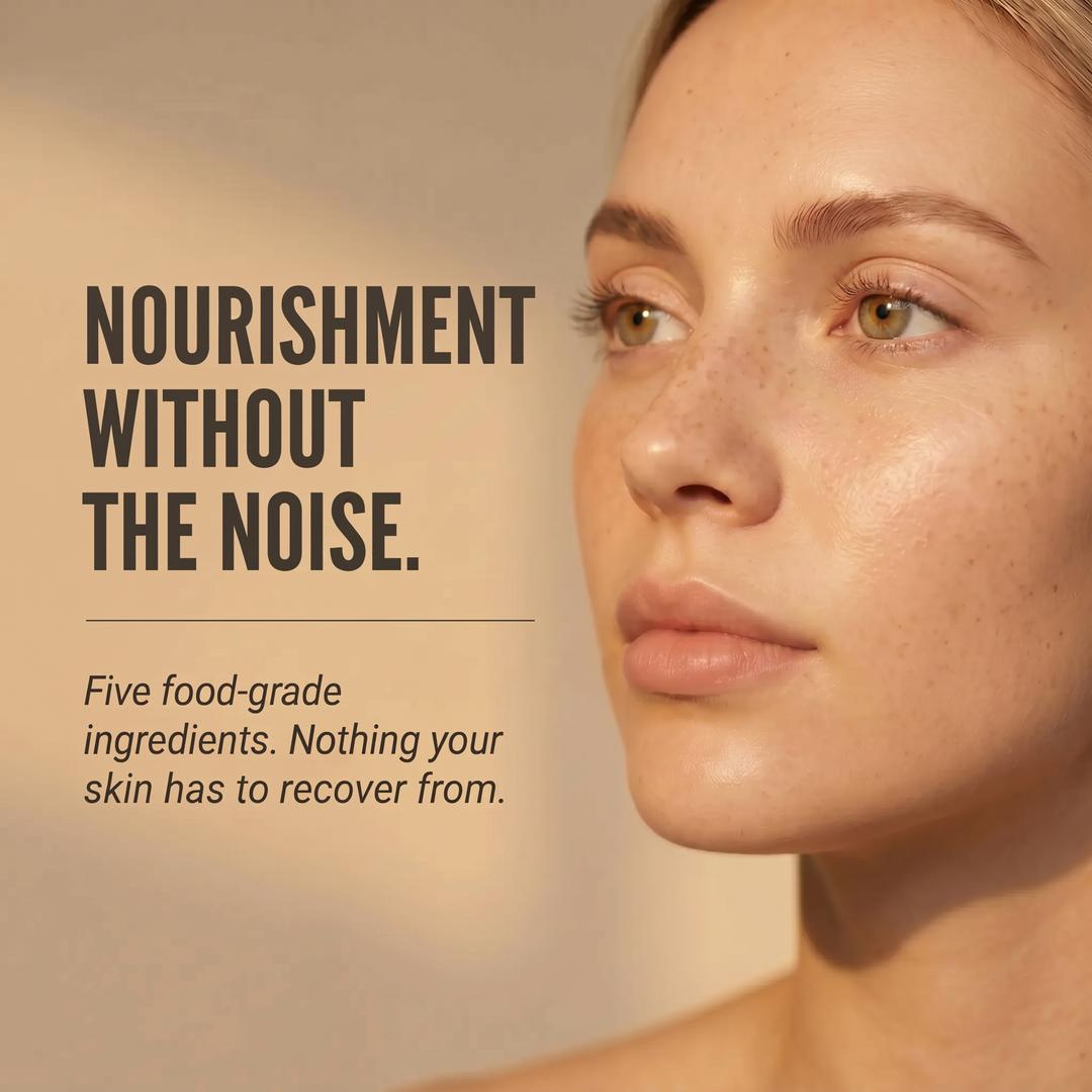 Tau Tau Nourishing Face Balm — close-up of healthy, freckled skin